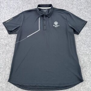 Galvin Green Polo Shirt Mens Large Black Trump National Doral Golf Performance